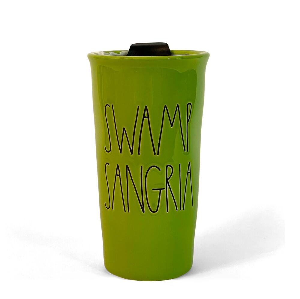 Rae Dunn by Magenta Swamp Sangria Halloween Tumbler New 12 Oz Ceramic Green Mug